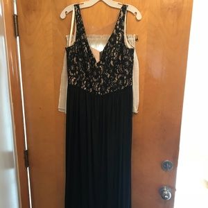 Black lace bridesmaids dress